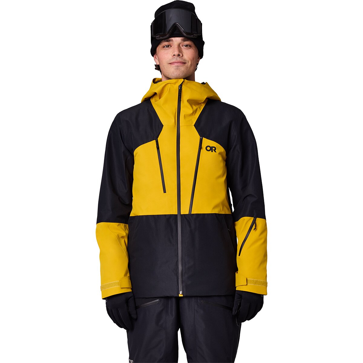 Image of Outdoor Research Powderverse Jacket - Men's Amber/Black, XL