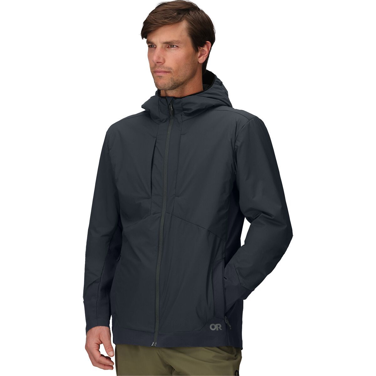 Image of Outdoor Research Shadow Hybrid Hooded Jacket - Men's Black, XL