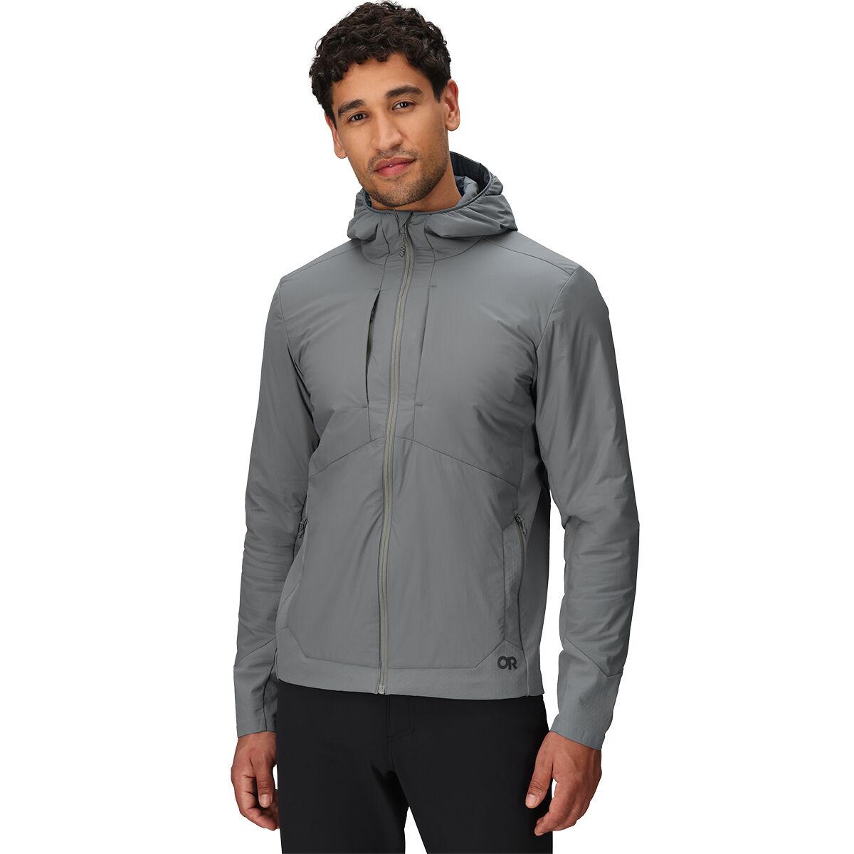 Image of Outdoor Research Shadow Hybrid Hooded Jacket - Men's Wolf Grey, XL
