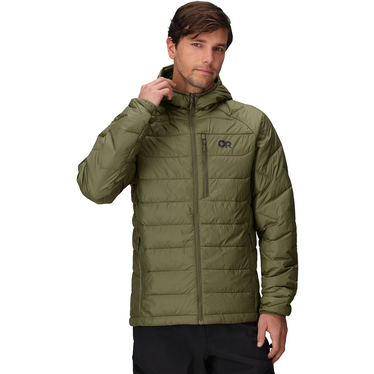 Image of Outdoor Research SuperStrand XT Hooded Jacket - Men's Ranger Green, M