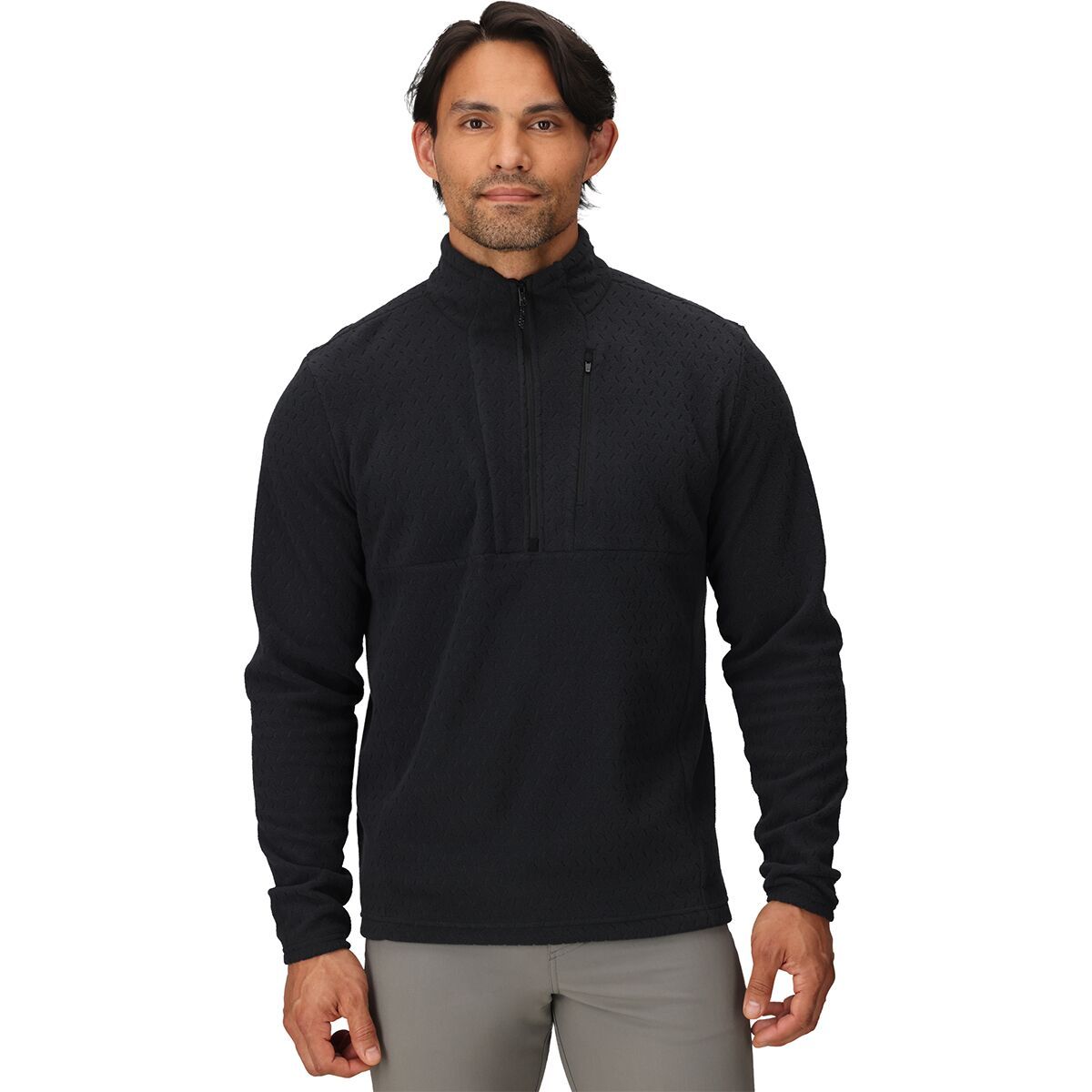 Image of Outdoor Research Trail Mix XT Fleece 1/2-Zip Pullover - Men's Black, M