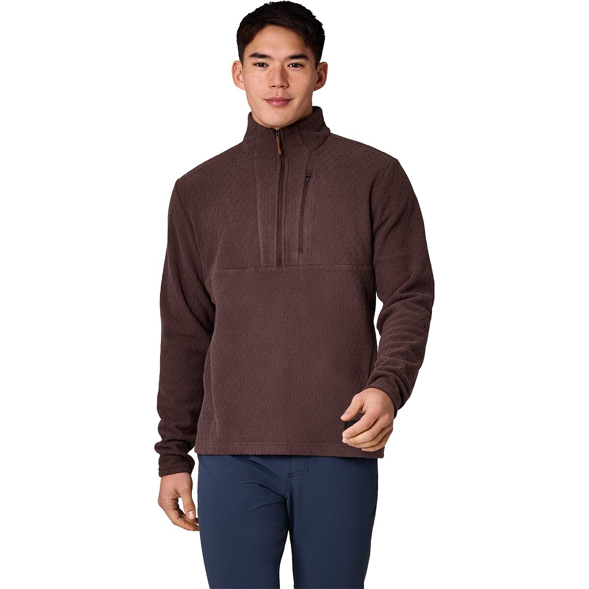 Image of Outdoor Research Trail Mix XT Fleece 1/2-Zip Pullover - Men's Chestnut, M