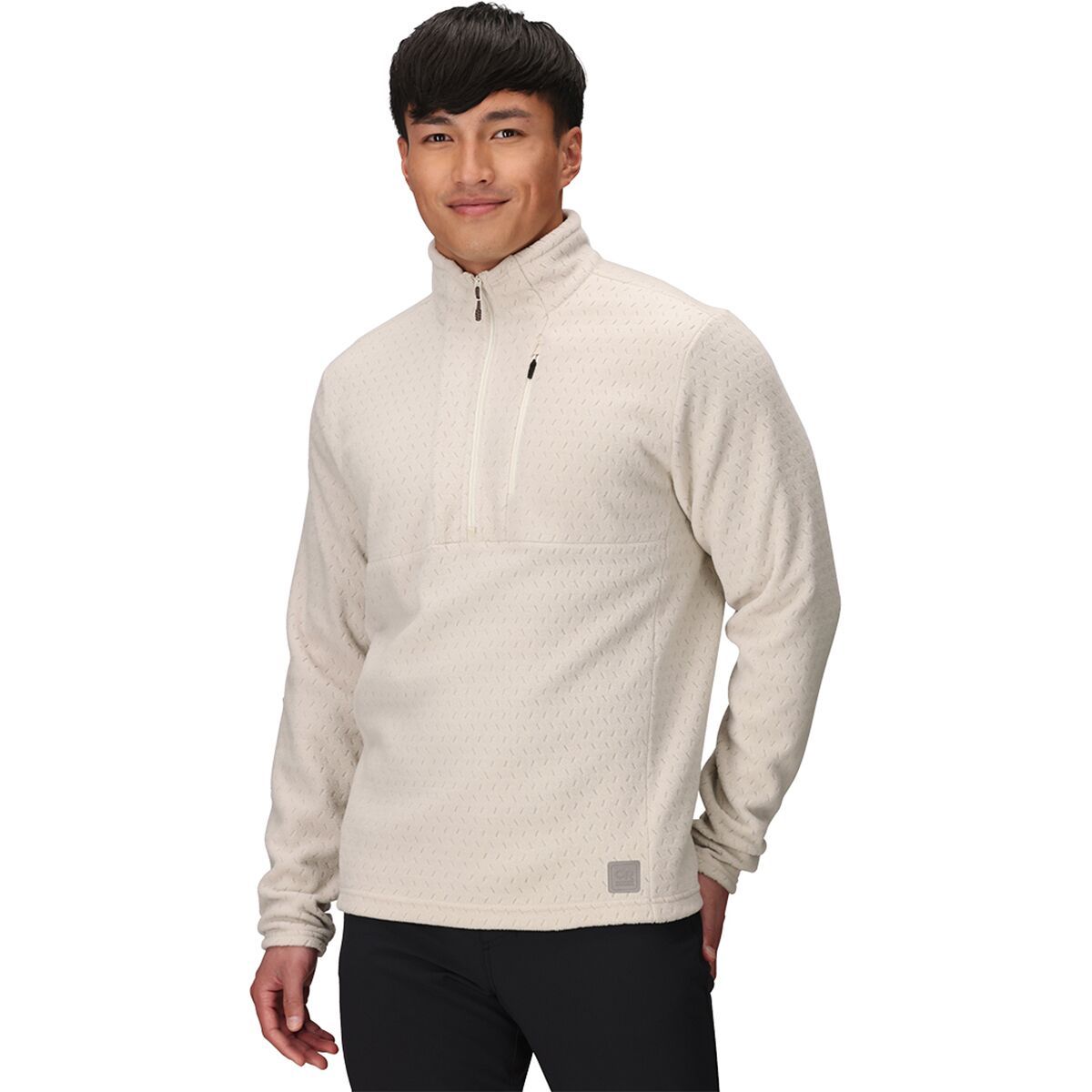 Image of Outdoor Research Trail Mix XT Fleece 1/2-Zip Pullover - Men's Oyster, S