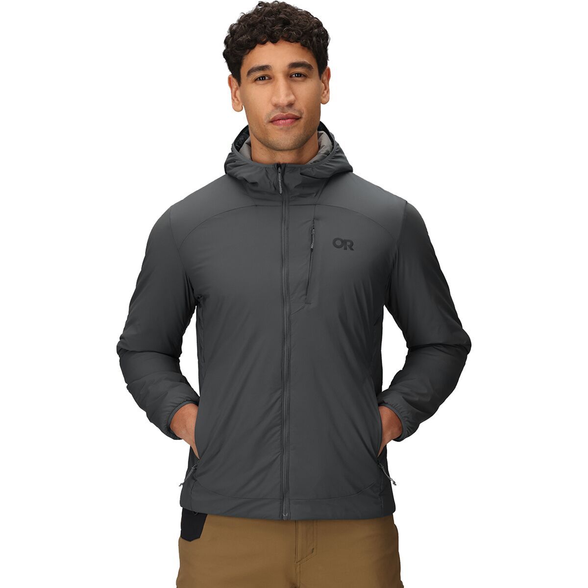 Image of Outdoor Research Vesper Insulated Hooded Jacket - Men's Charcoal, 3XL