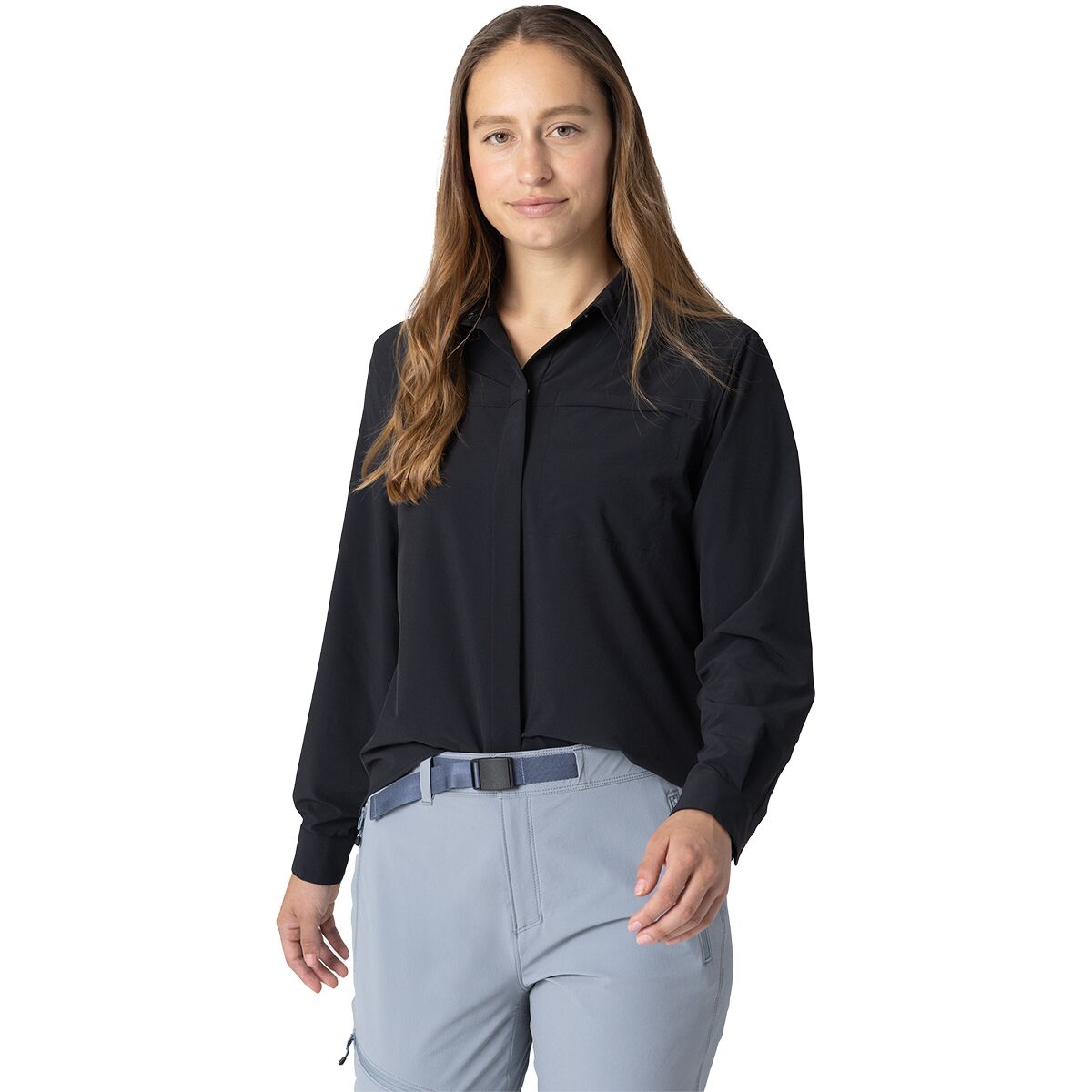 Image of Outdoor Research Astroman Long-Sleeve Sun Shirt - Women's Black, M