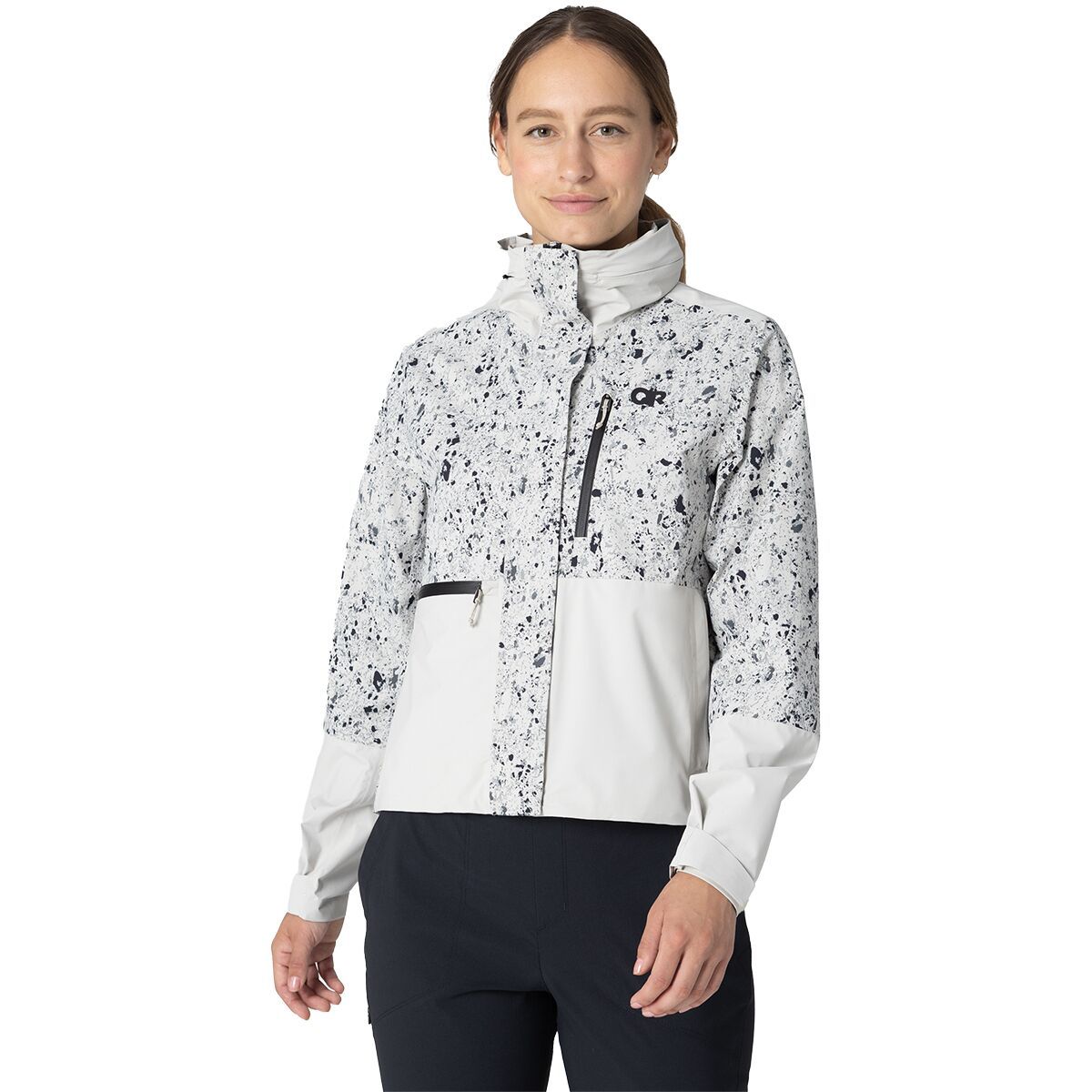 Image of Outdoor Research Stratoburst Stretch SE Jacket - Women's Oyster Creekside Print/Oyster, L