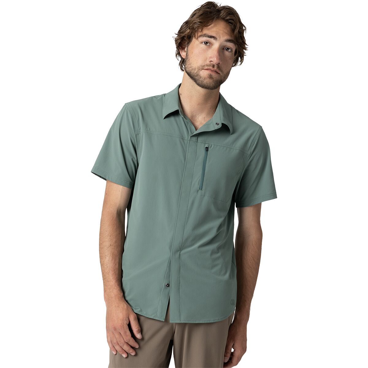 Image of Outdoor Research Astroman Air Short-Sleeve Shirt - Men's Malachite, XL
