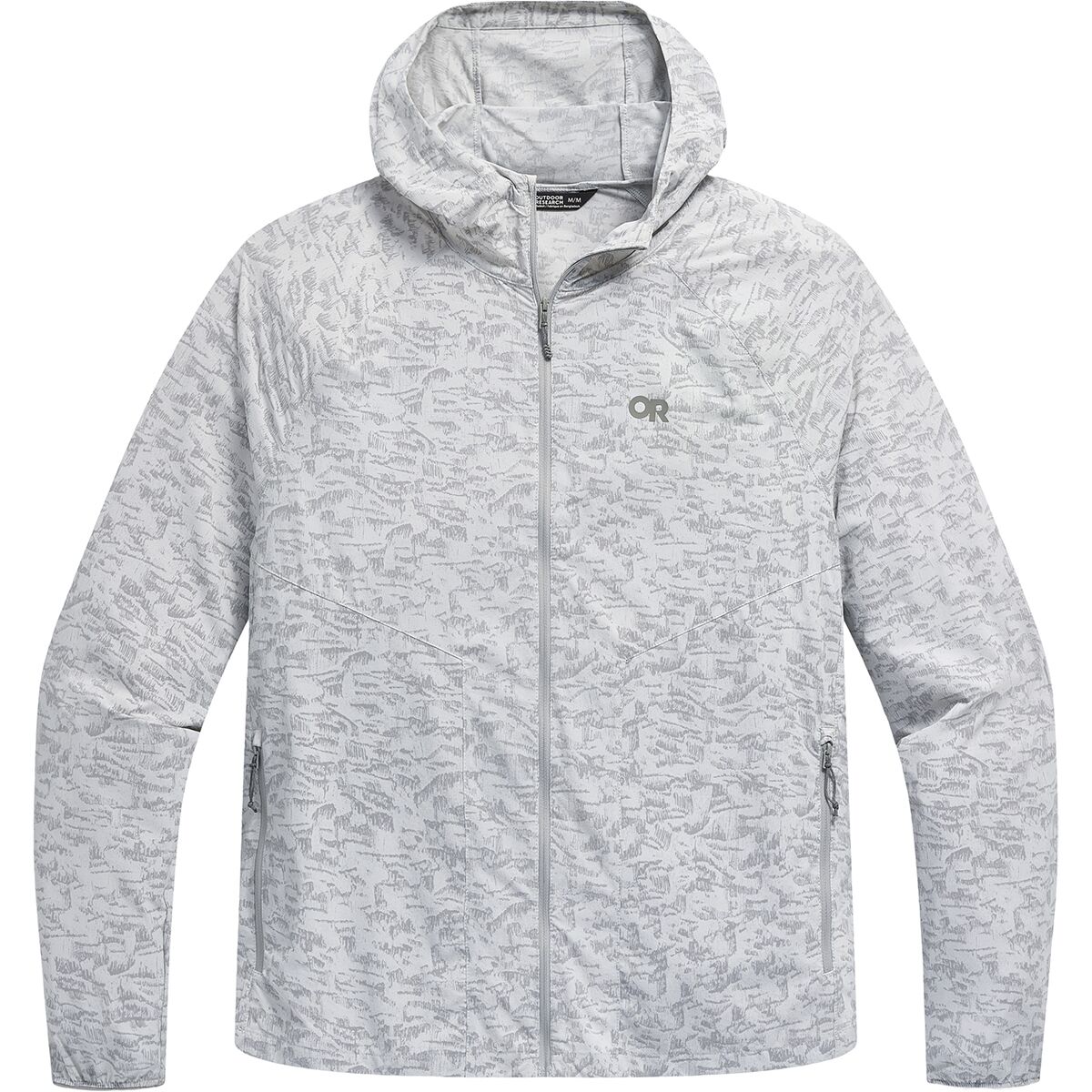 Image of Outdoor Research Astroman Full-Zip Sun Hoodie - Men's Pebble Switchback Print, M