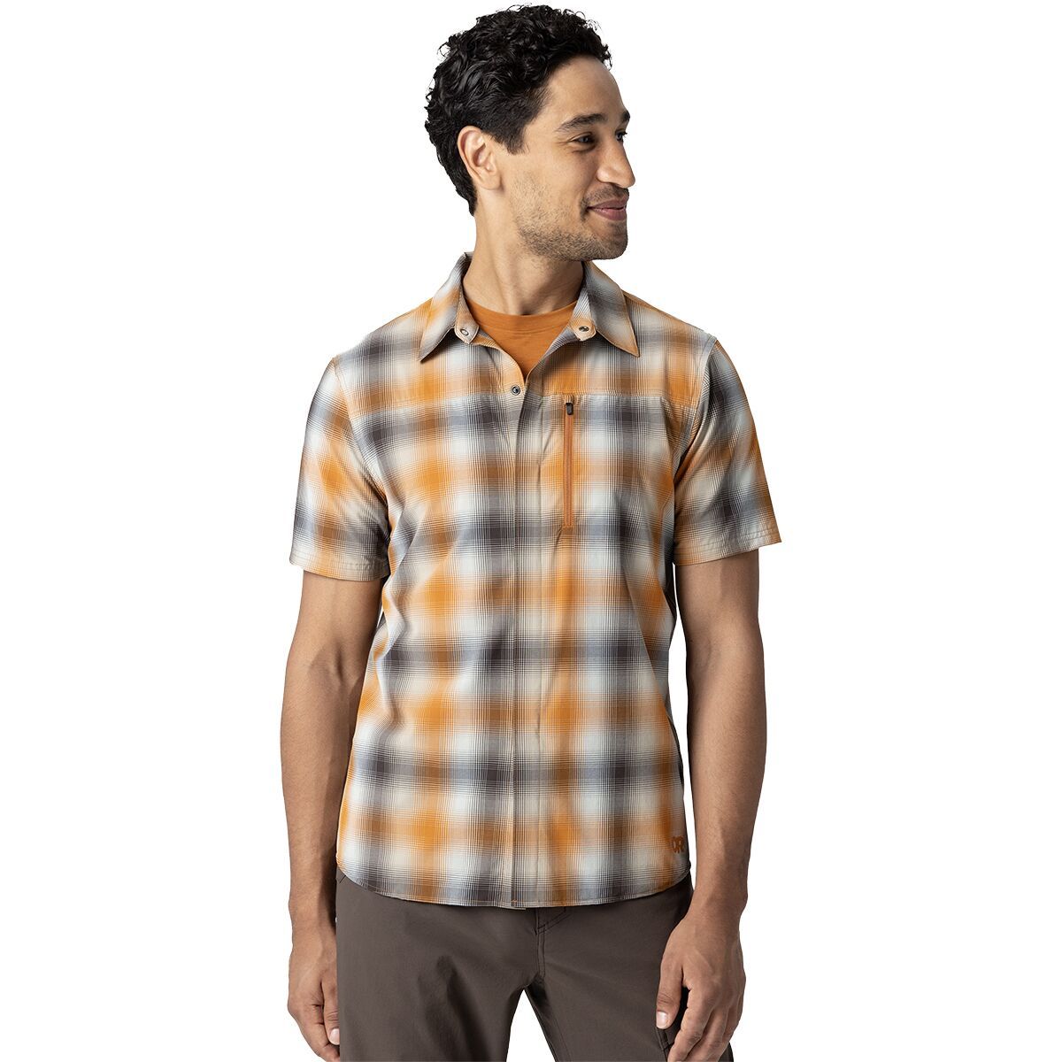 Image of Outdoor Research Astroman Short-Sleeve Sun Shirt - Men's Sedona Plaid, L