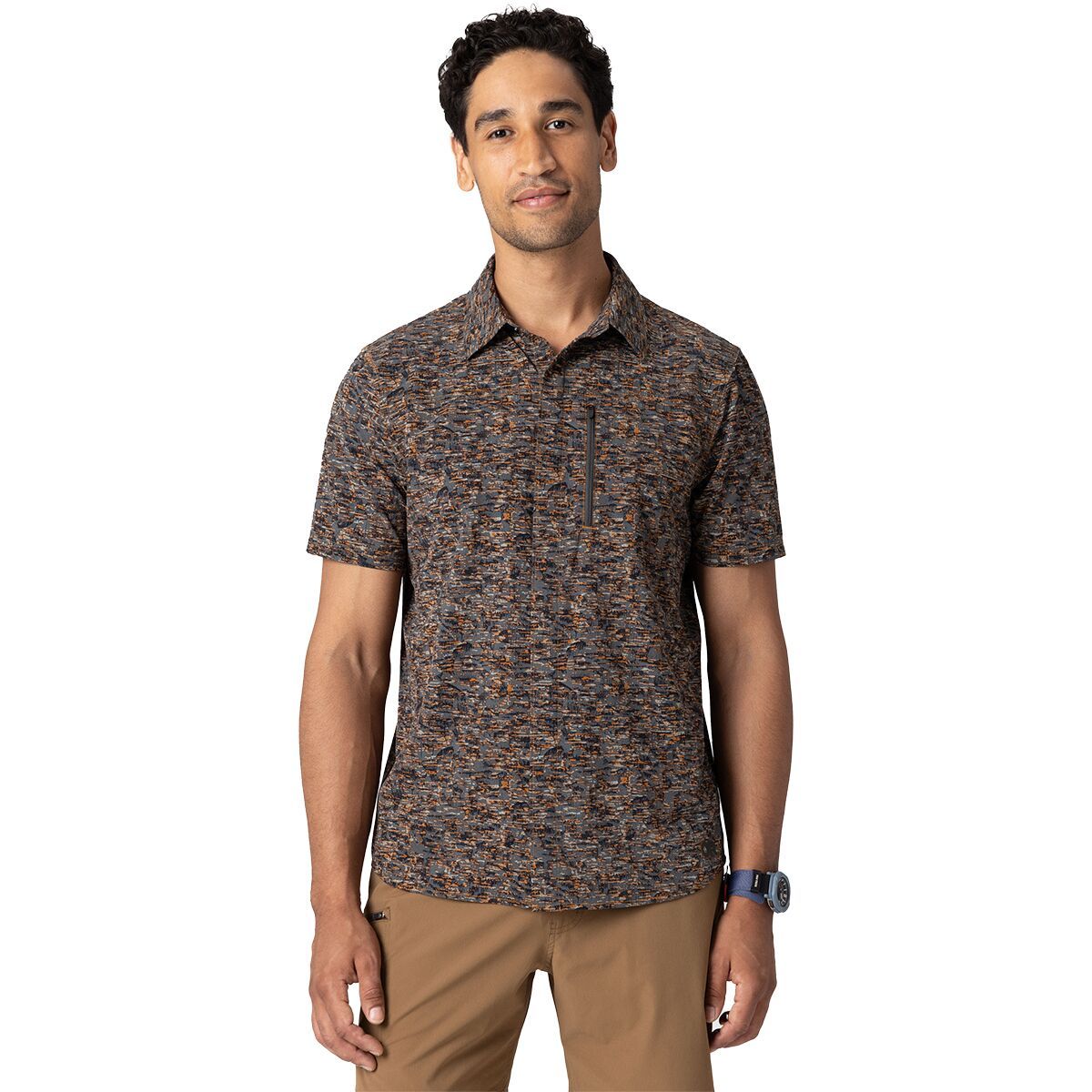 Image of Outdoor Research Astroman Short-Sleeve Sun Shirt - Men's Sedona Traverse Print, XL