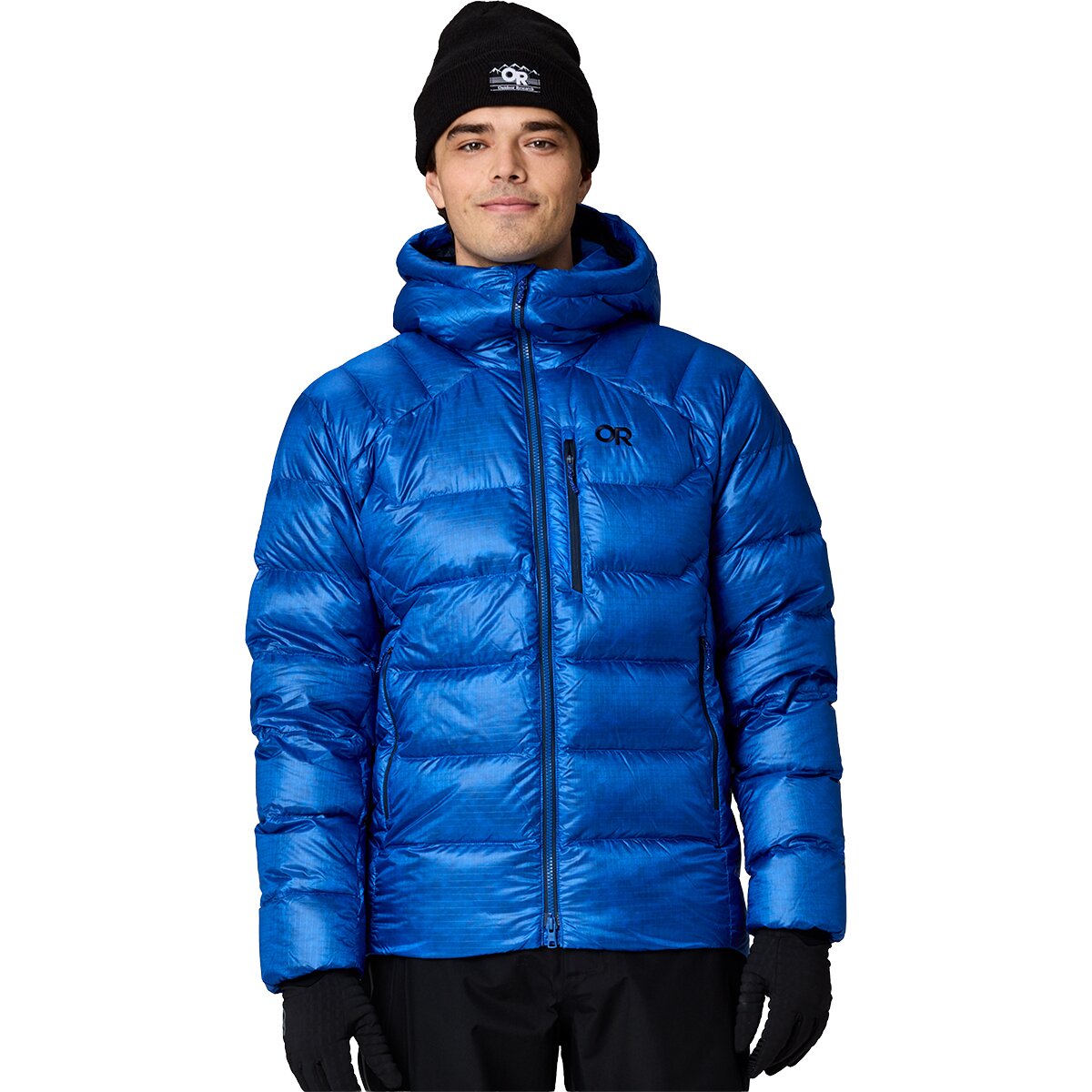 Image of Outdoor Research Austera Alpine Down Hoodie - Men's Azurite, S