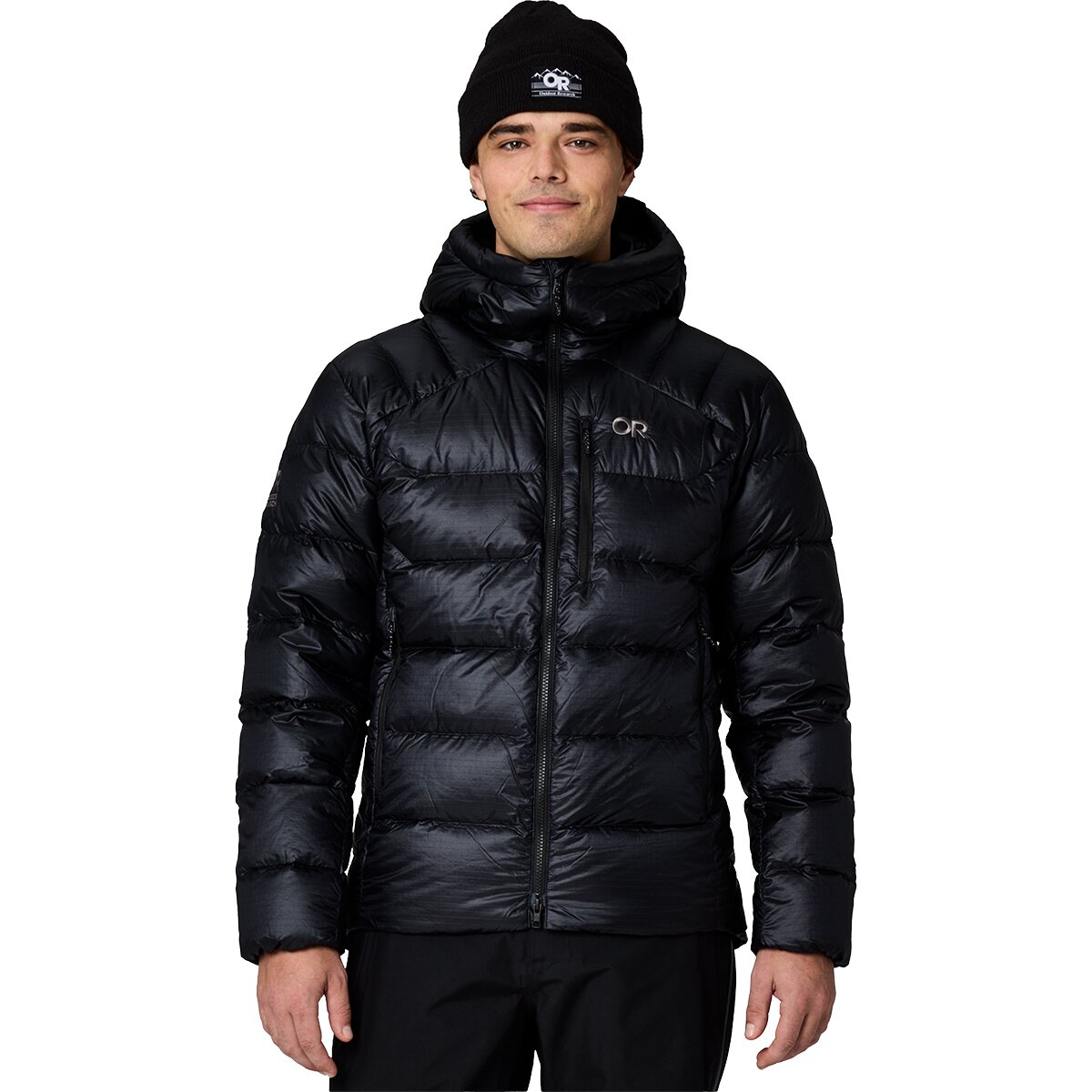 Image of Outdoor Research Austera Alpine Down Hoodie - Men's Black, L