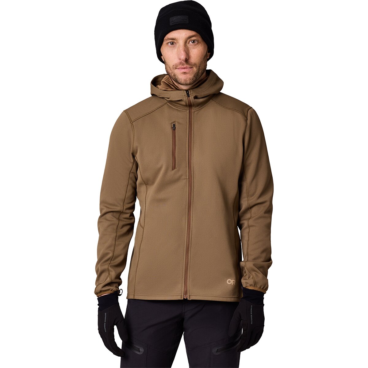 Image of Outdoor Research Ceramik Fleece Full-Zip Hoodie - Men's Coyote, S