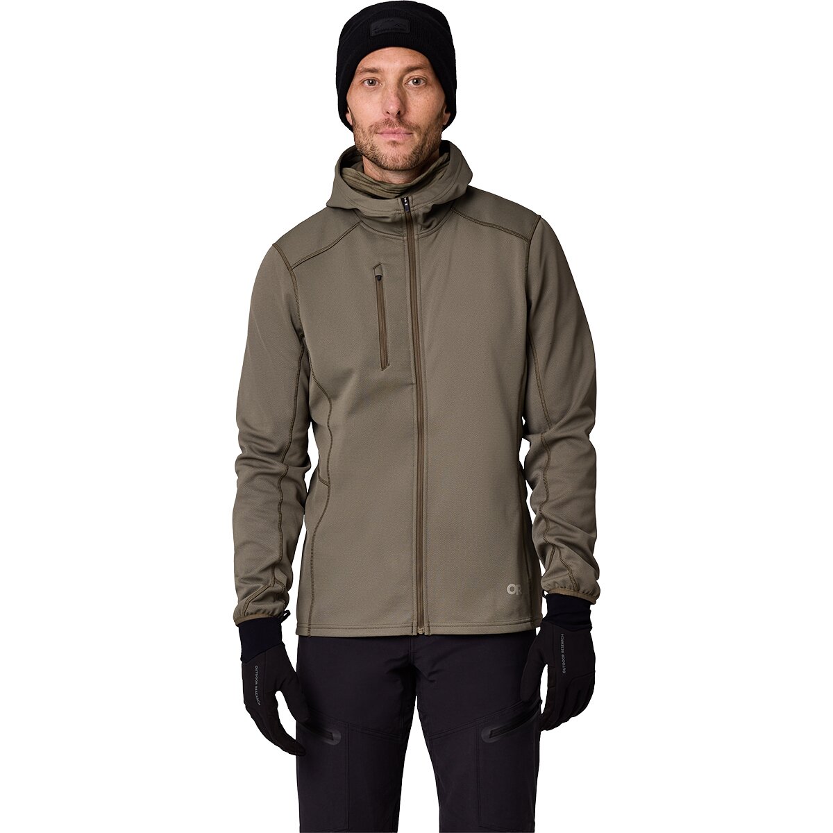 Image of Outdoor Research Ceramik Fleece Full-Zip Hoodie - Men's Ranger Green, L