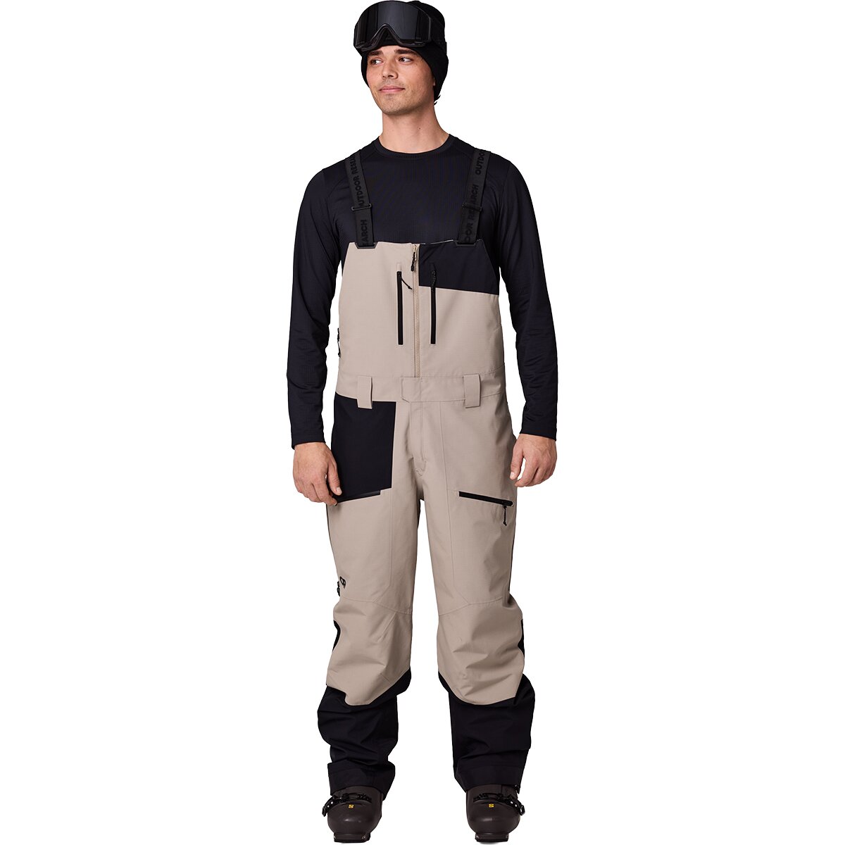 Image of Outdoor Research Powderverse Bib - Men's Pro Khaki/Black, S/Reg