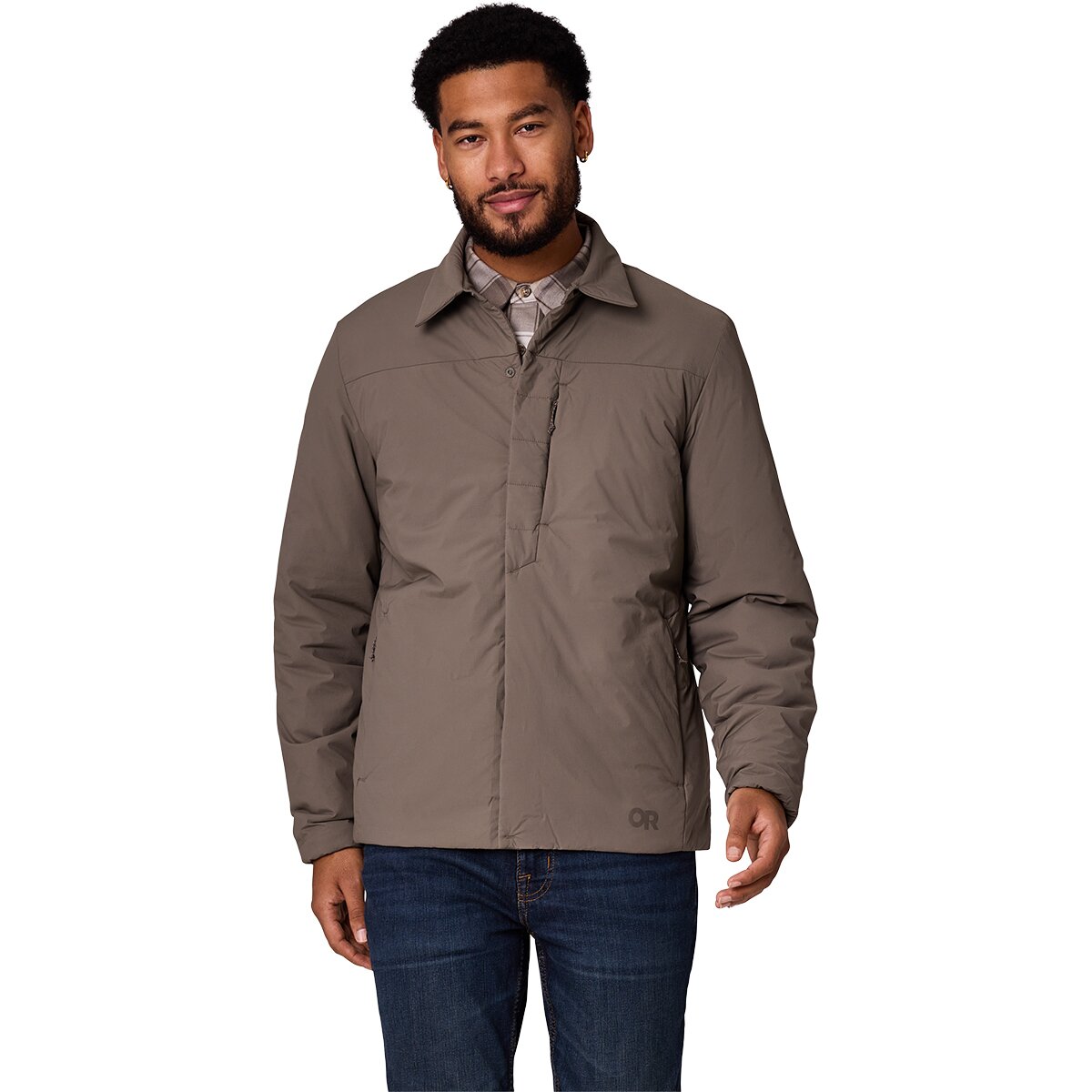 Image of Outdoor Research Vesper Insulated Shirt Jacket - Men's Gravel, S