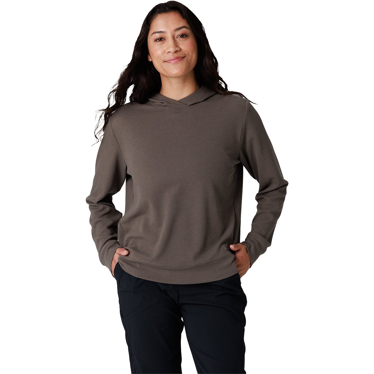 Outdoor Research Outdoor Research Eclipse Waffle Hoodie - Women's Gravel, XL