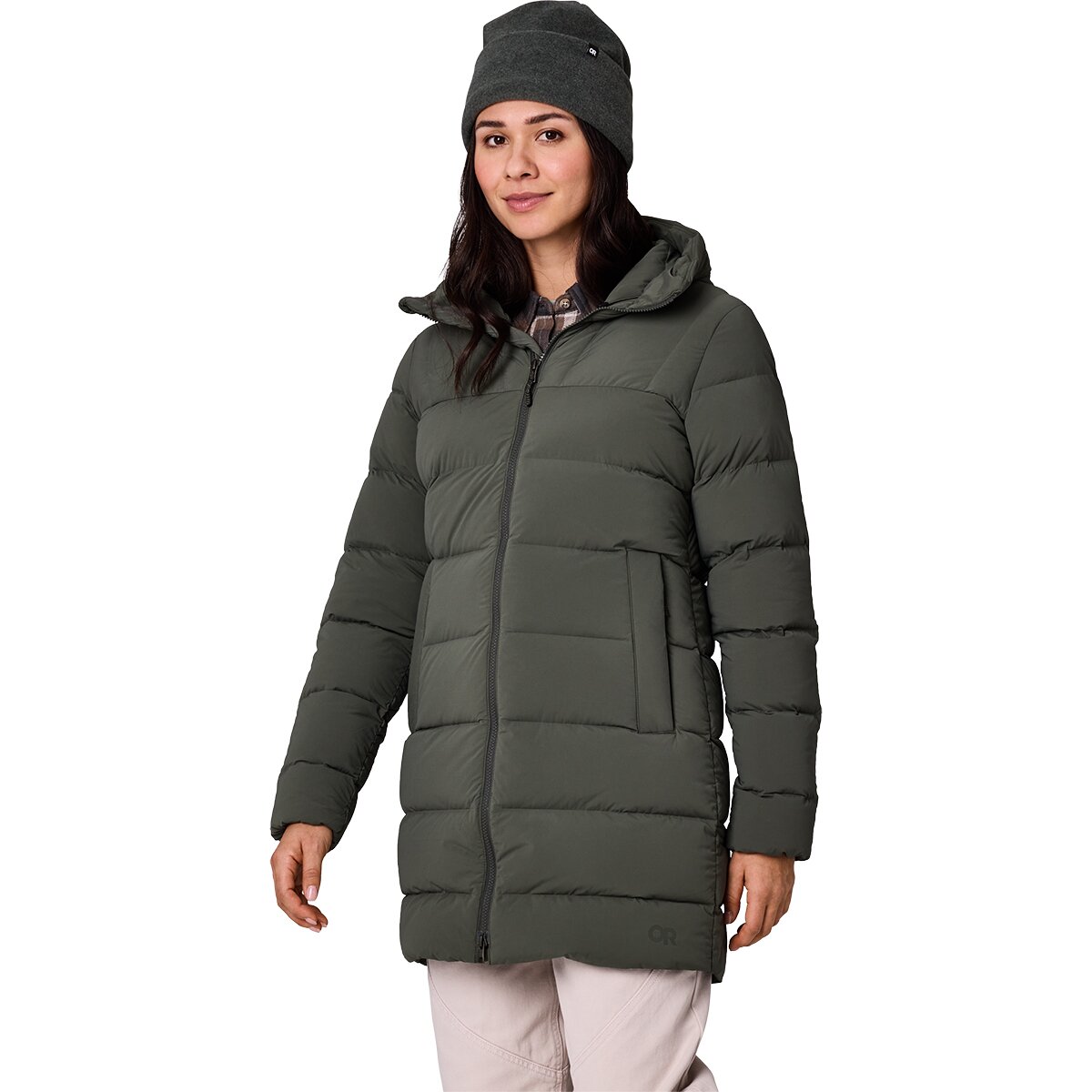 Image of Outdoor Research Highveil Stretch Down Parka - Women's Dark Laurel, S
