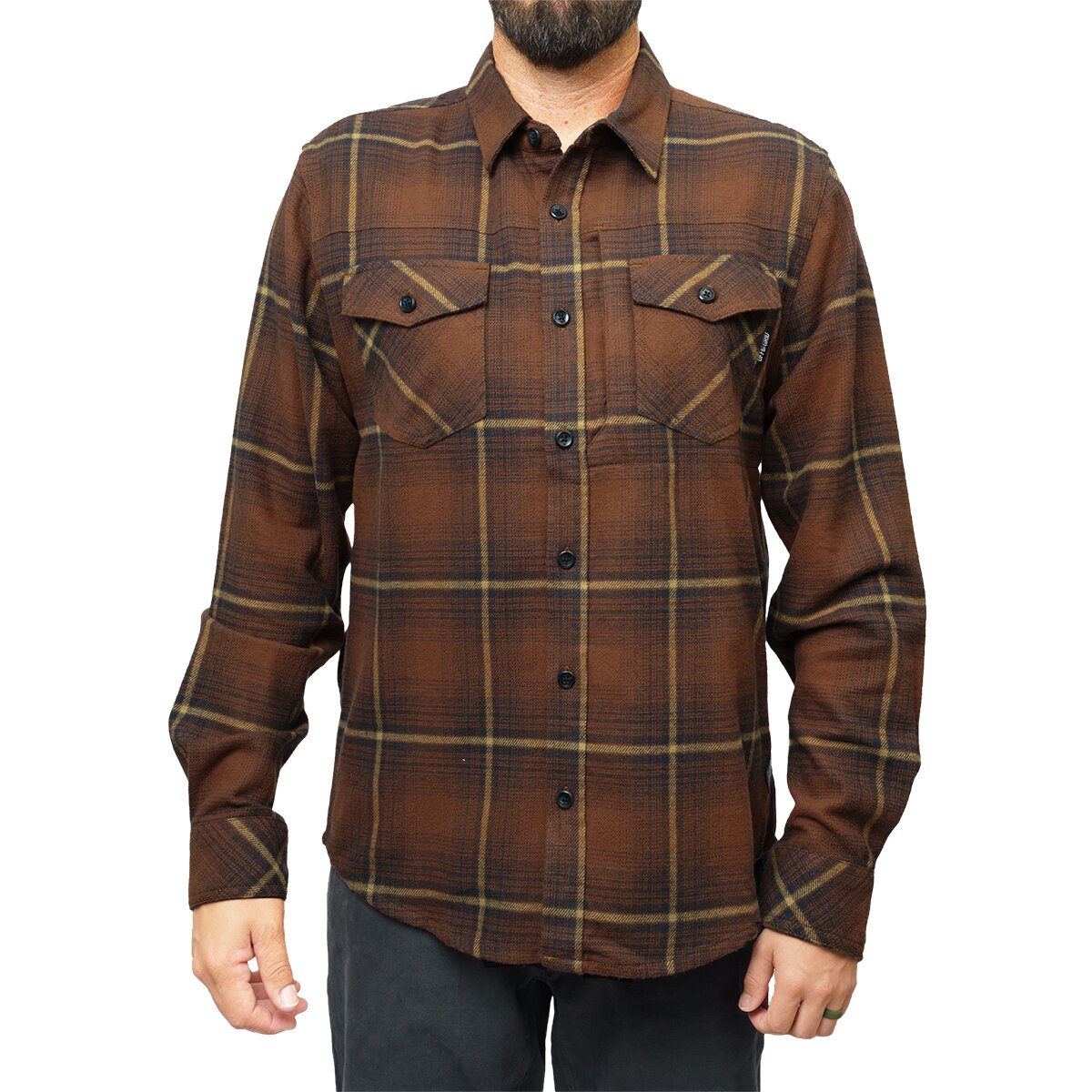 Image of Off the Grid Destroyer Flannel Shirt - Men's Burnt Brown, L