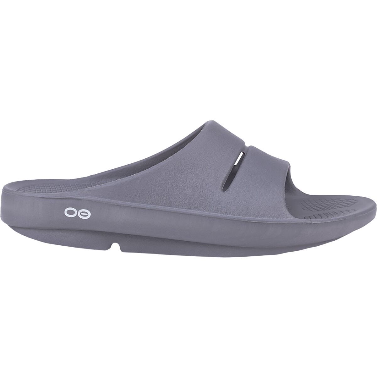 Oofos Ooahh Slide Sandal Slate, Mens 9.0/Womens 11.0