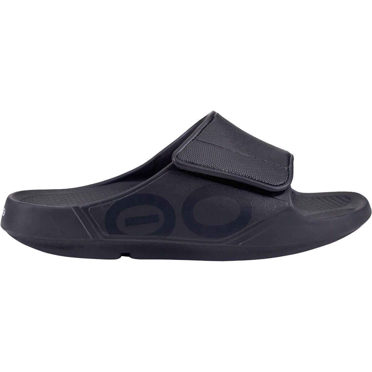 Image of Oofos Ooahh Sport Flex Sandal Black Matte, Mens 4.0/Womens 6.0