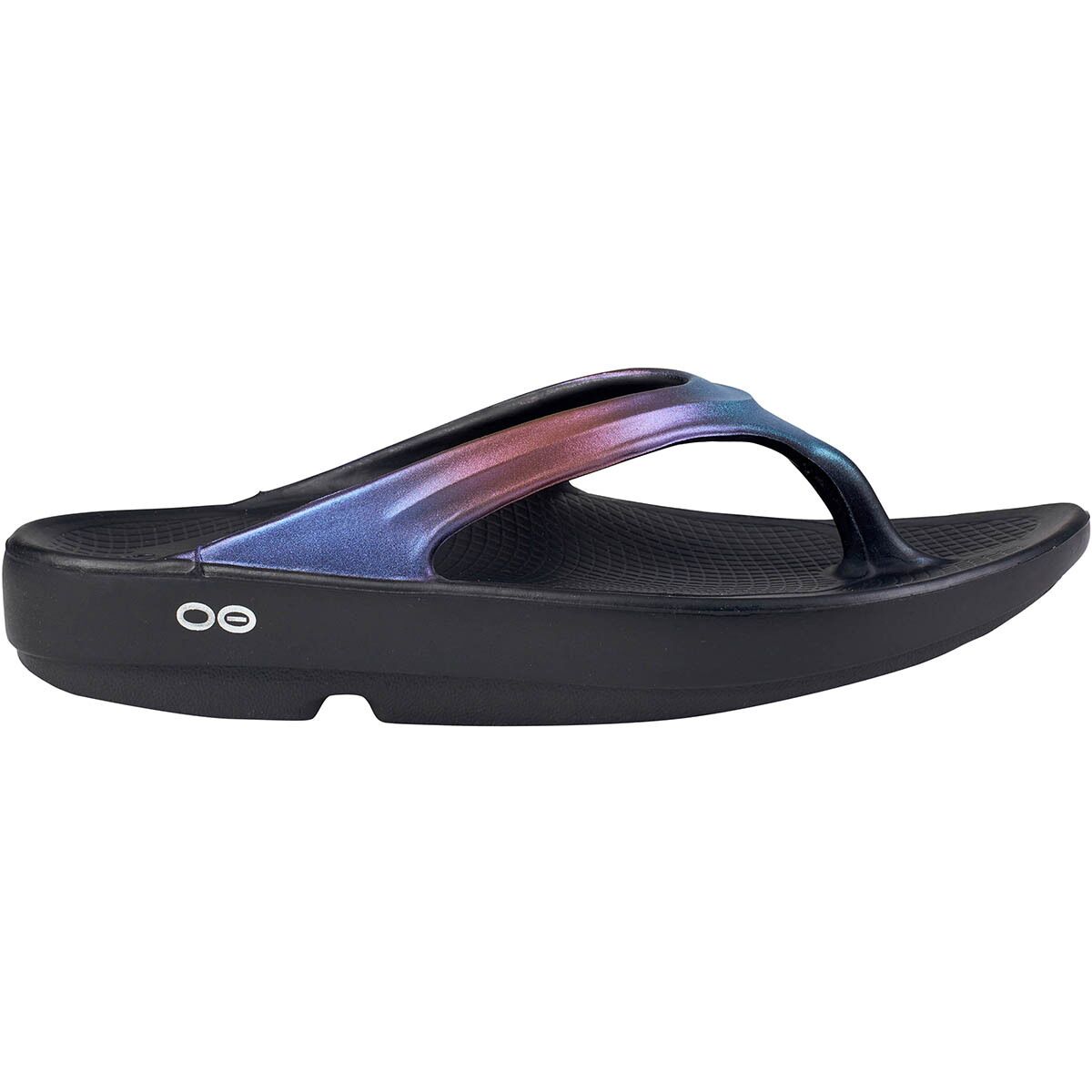 Image of Oofos Oolala Luxe Thong - Women's Midnight Spectre, 7.0