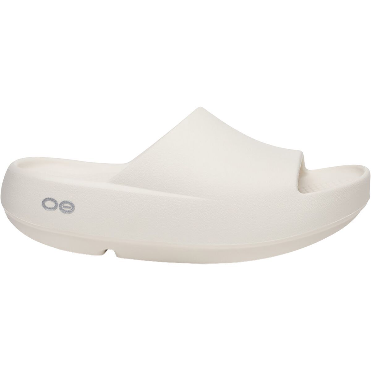 Image of Oofos OOahh Plus Slide Sandal Chalk, Mens 5.0/Womens 7.0