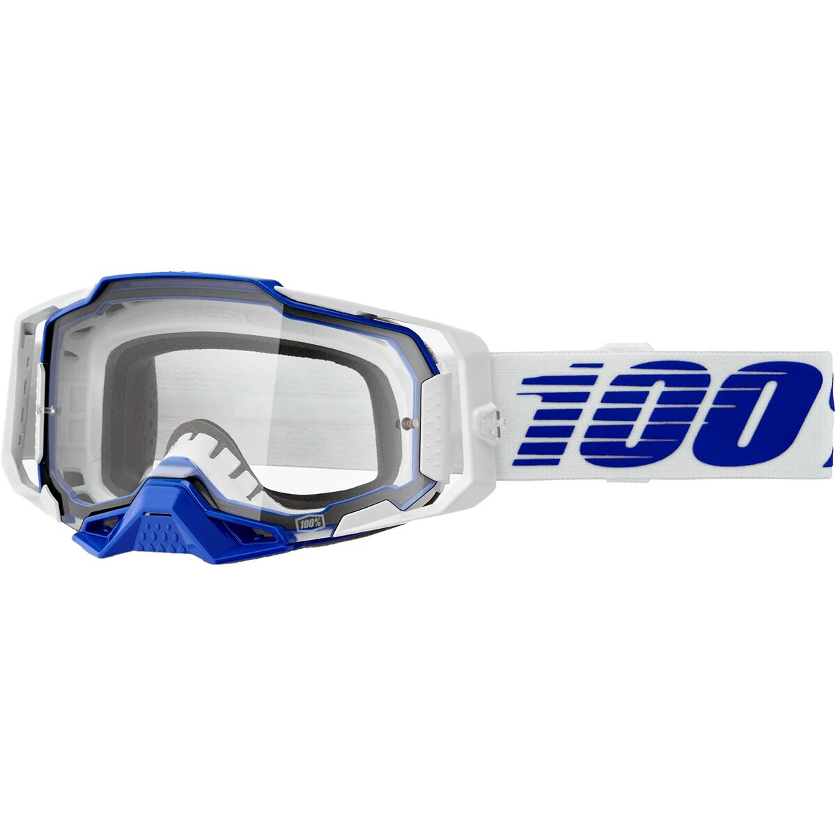 100% 100% Armega Goggles Blue/Clear Lens, One Size