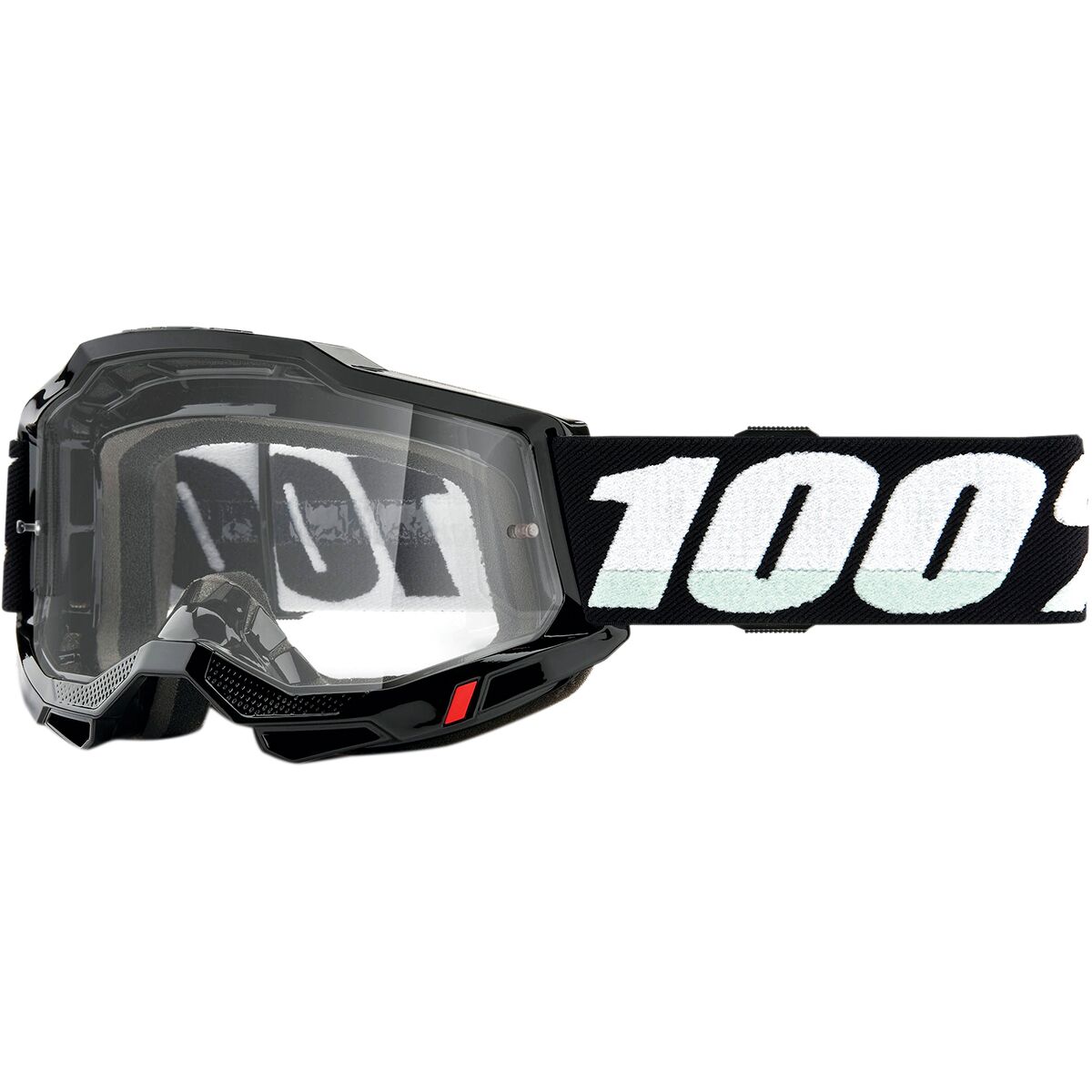 100% 100% ACCURI 2 Goggles Black/Clear Lens, One Size