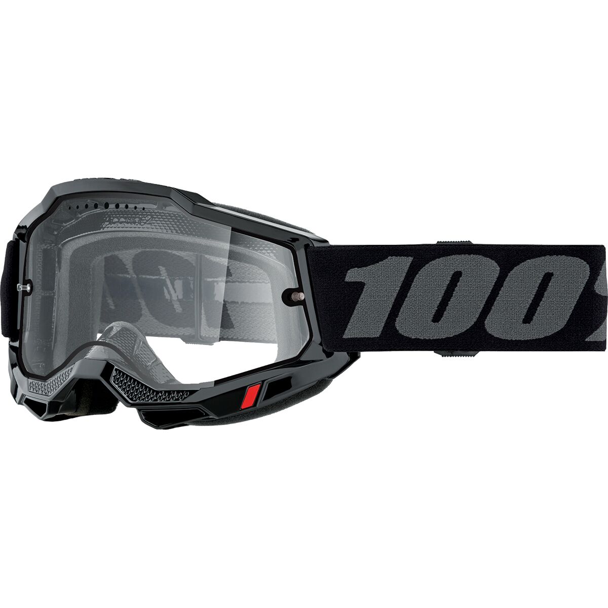 100% 100% ACCURI 2 Enduro Goggle Black-Clear Lens, One Size