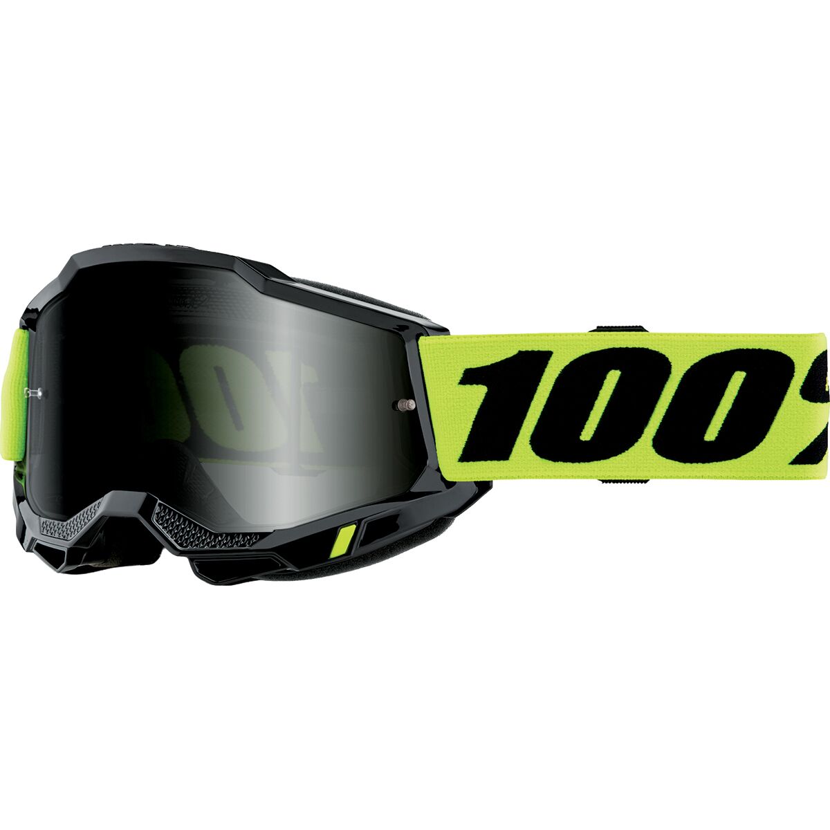 100% 100% ACCURI 2 Sand Goggle Neon Yellow/Smoke Lens, One Size