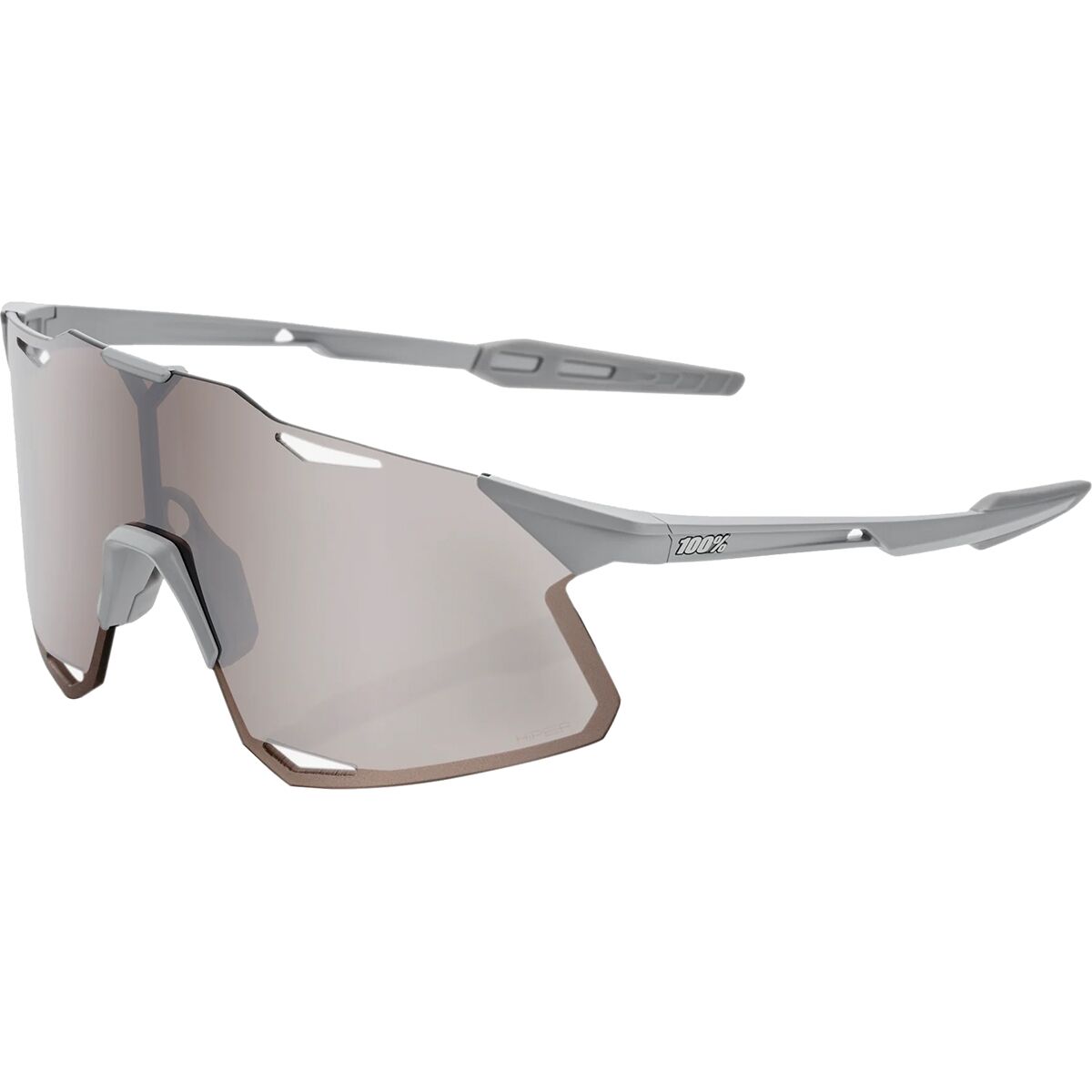 100% 100% HyperCraft Sunglasses Black Chrome/HiPER Red Mirror Lens, One Size
