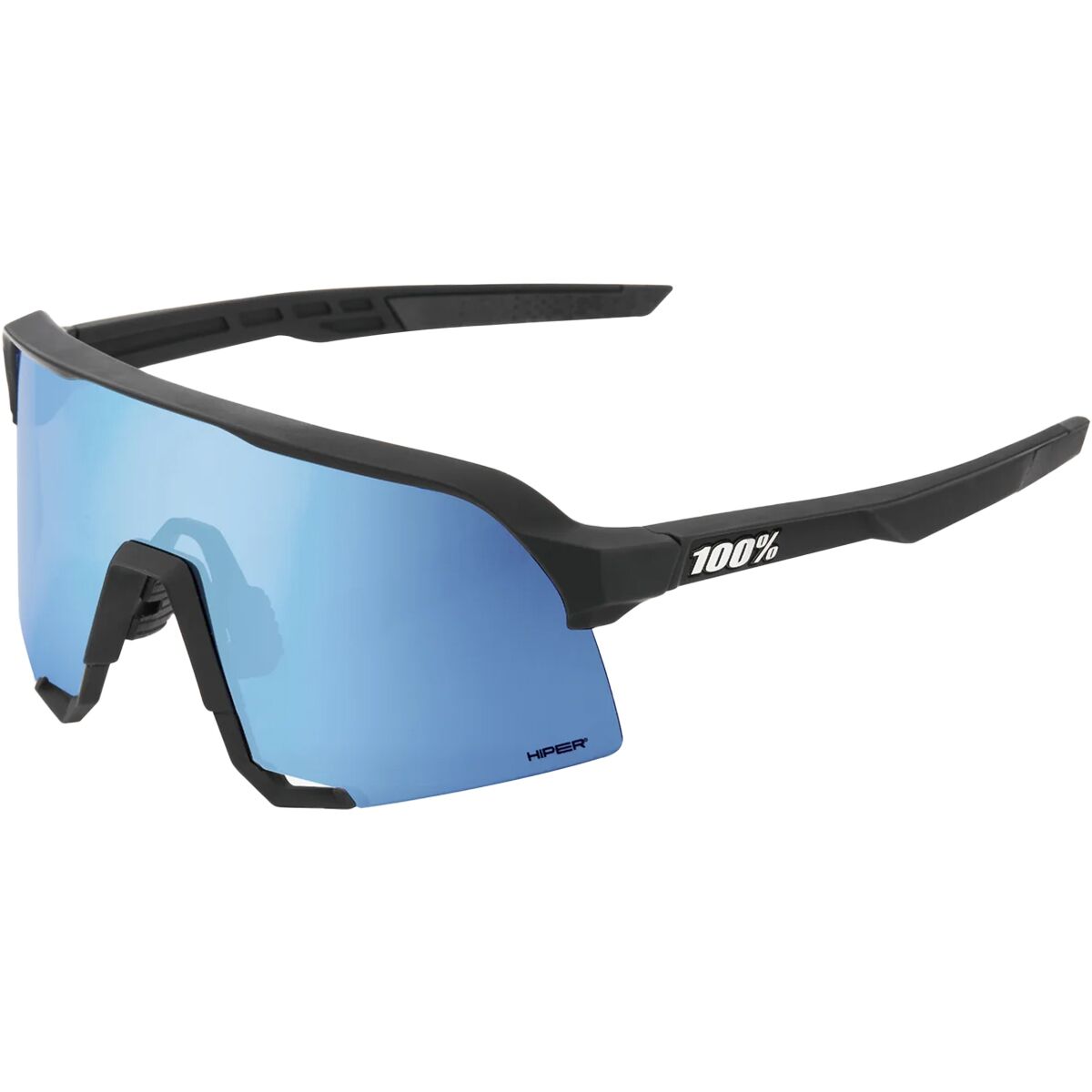 100% 100% S3 Sunglasses Polished Translucent Grey, One Size