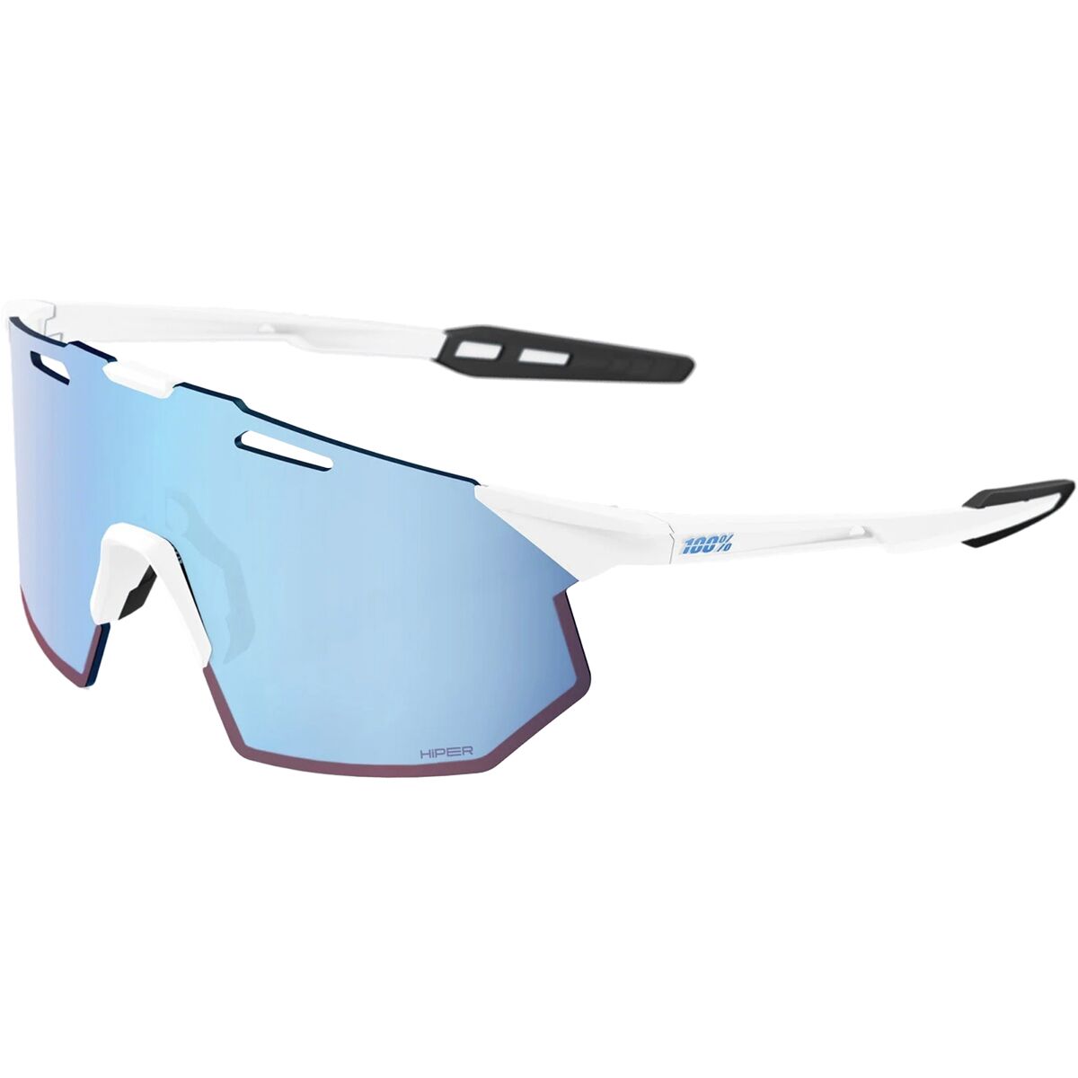 100% 100% Hypercraft SQ Sunglasses SQ Gloss Light Grey, One Size