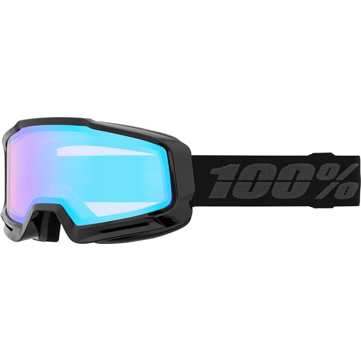 100% Okan Goggle Black/Turquoise/Mirror Turquoise, One Size