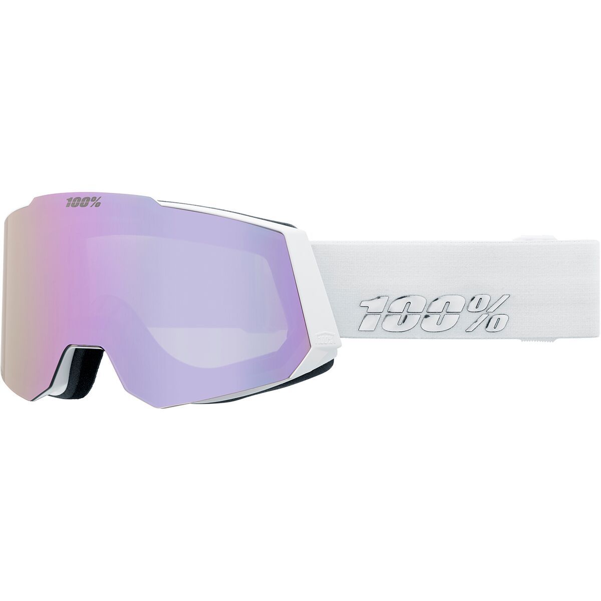100% Snowcraft Goggle White/Lavender/Mirror Lavender, One Size