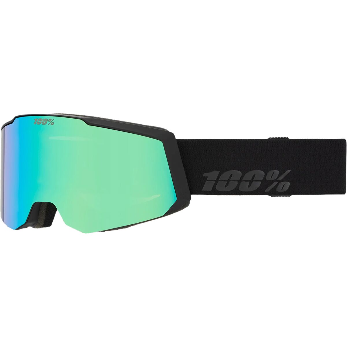 100% 100% Snowcraft S Goggle Black/Green/Mirror Green, One Size