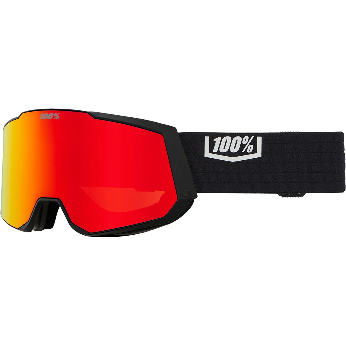 100% 100% Snowcraft XL Goggle Black/Red/Mirror Red, One Size