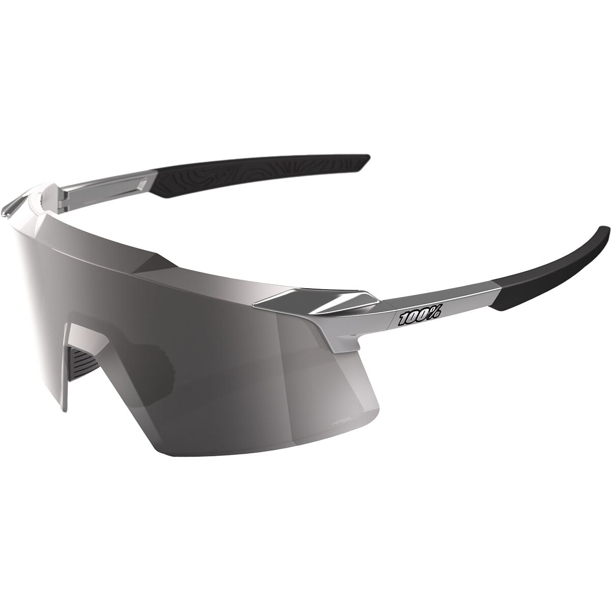 100% 100% Aerocraft Sunglasses Gloss Chrome HiPER Silver Chrome Lens, One Size