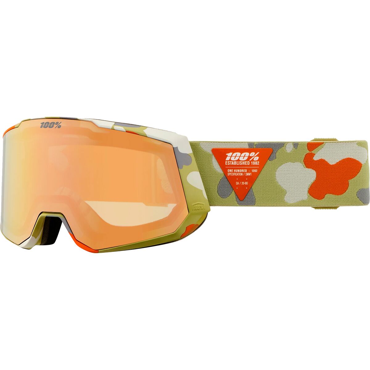 100% 100% Snowcraft Xl HiPER Goggle Witsec, One Size