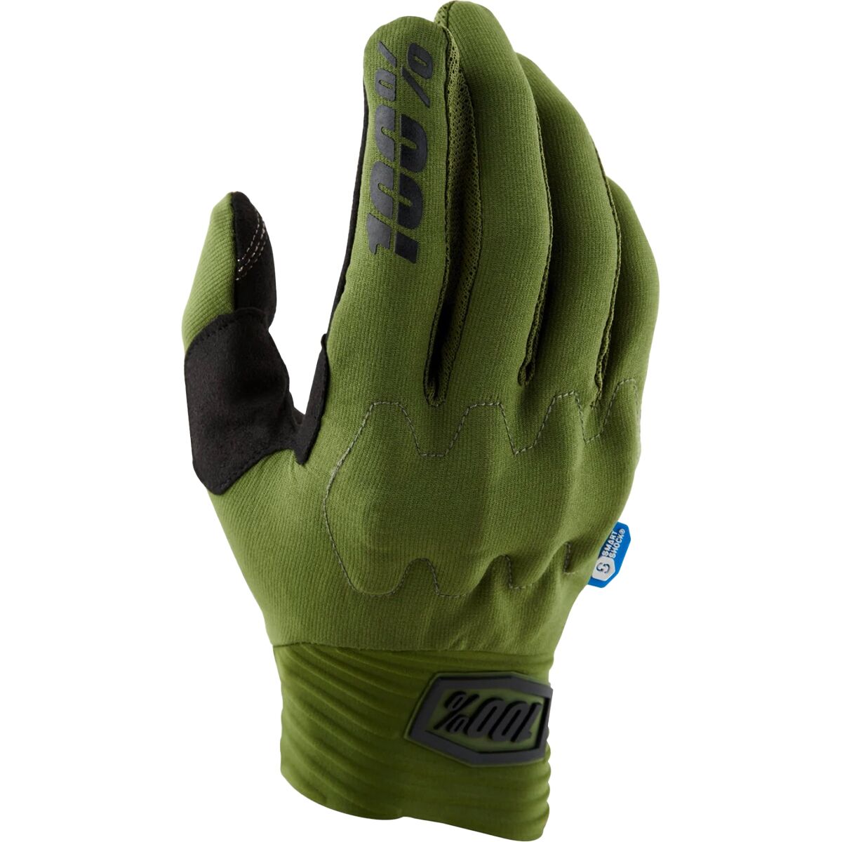 100% 100% Cognito Smart Shock Glove - Men's Army Green, XL