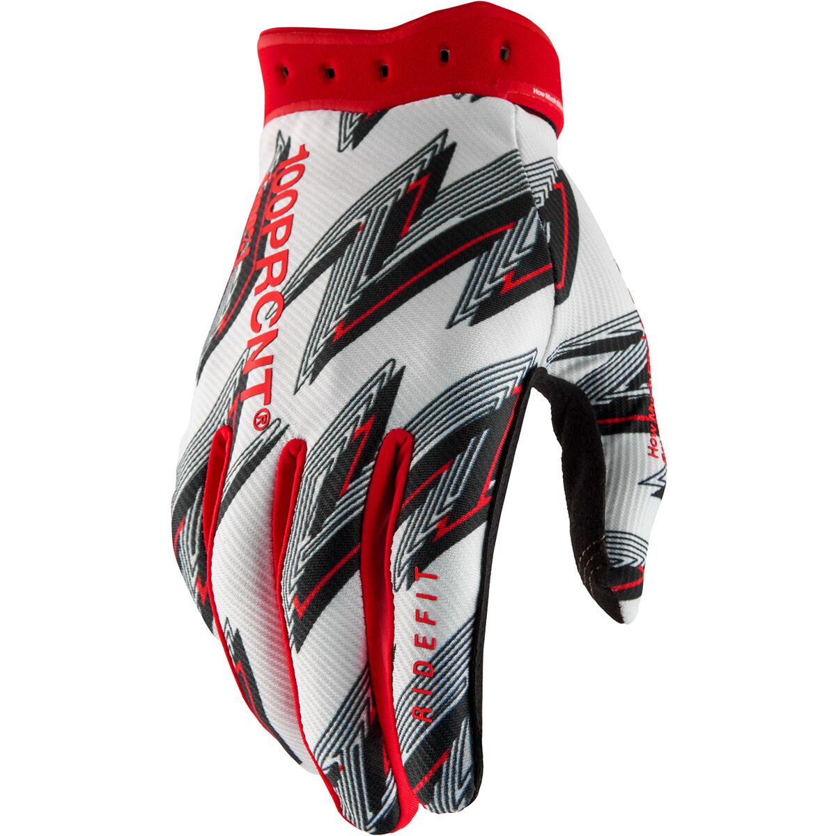 100% 100% Ridefit Glove - Men's Red, L