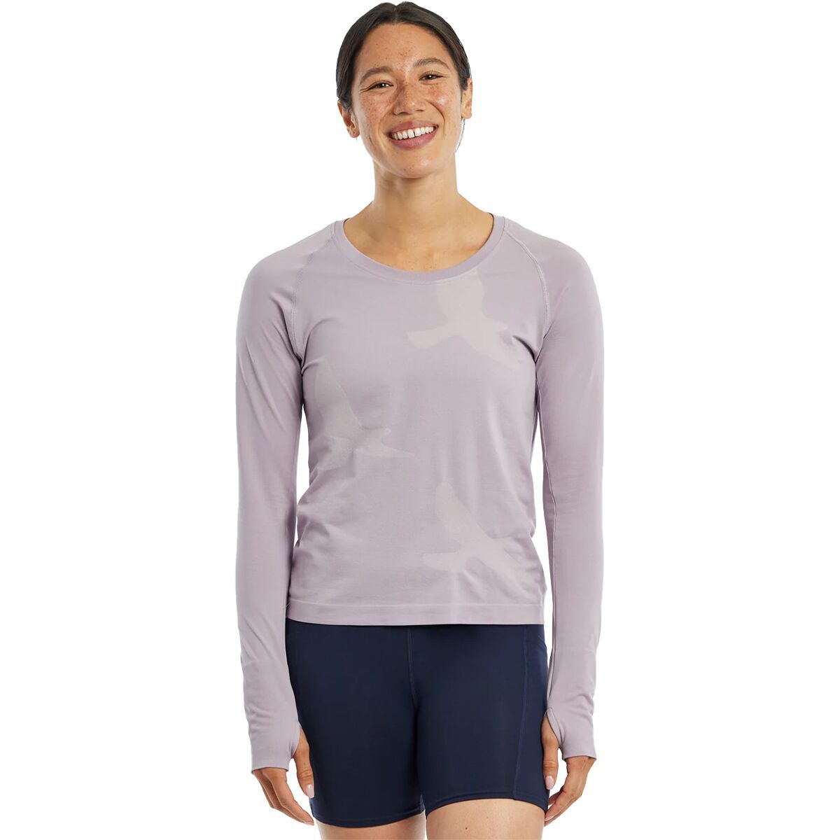 Image of Oiselle Altitude Long-Sleeve Top - Women's Dusty Lavender, M