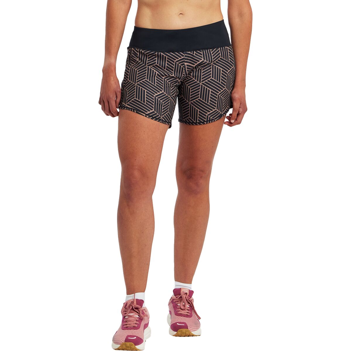 Oiselle Oiselle Long Roga Short - Women's Geo Arrow Print, 8