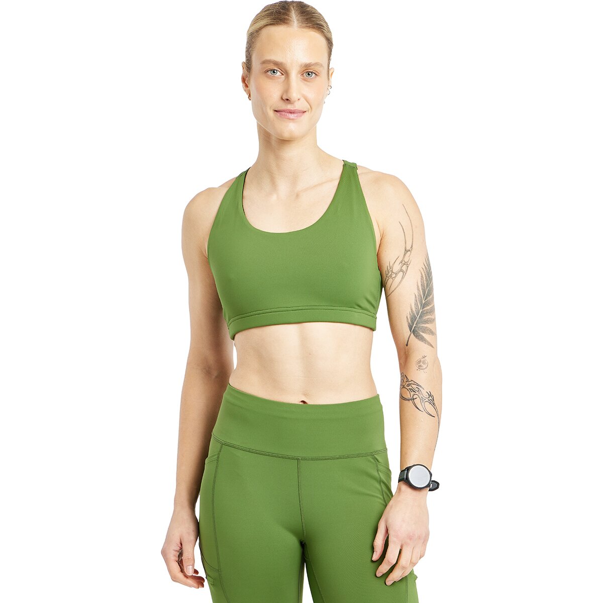 Image of Oiselle Open Lane Bra - Women's Wild Spruce, 2