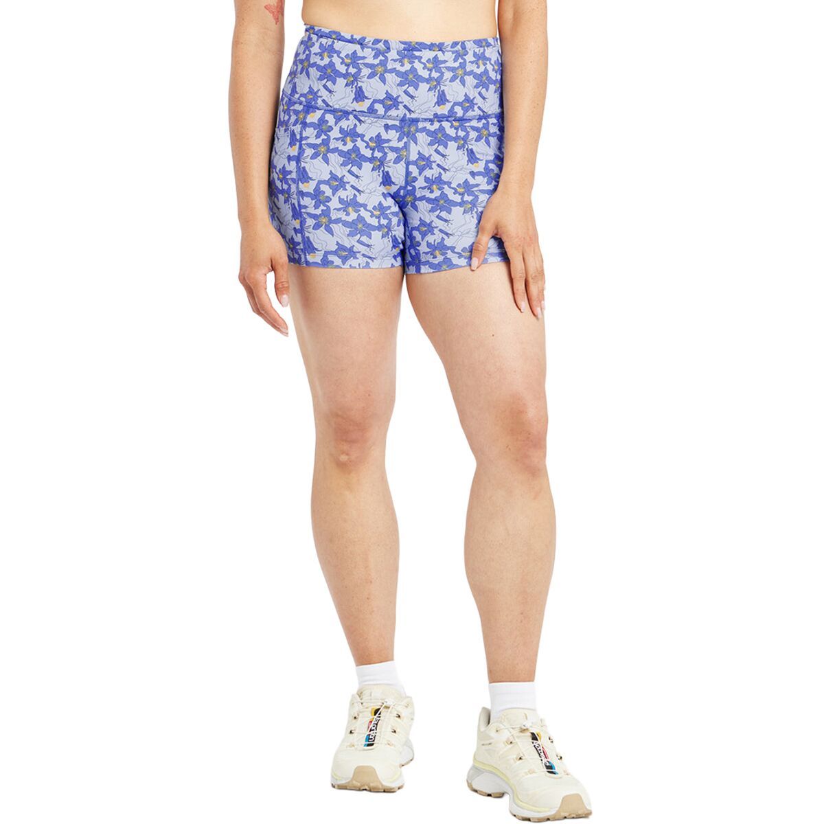 Image of Oiselle Pockito 4in Short - Women's Cool Down Aquila Bloom, 14
