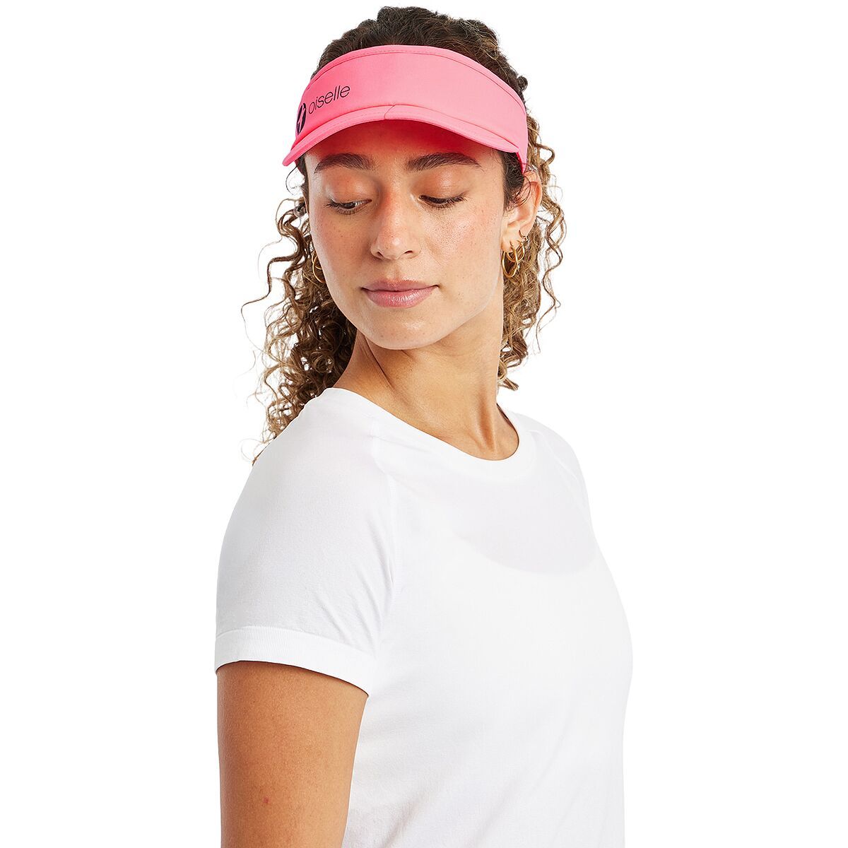 Image of Oiselle Foldable Roga Visor Neon Pink, One Size