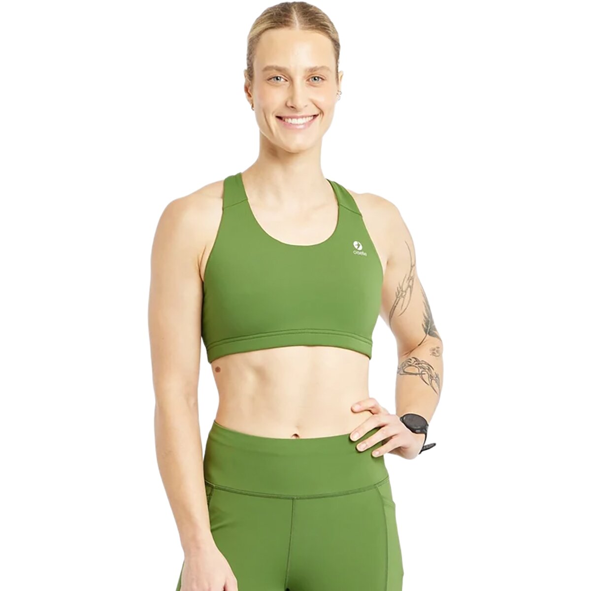 Image of Oiselle Classic Sports Bra - Women's Wild Spruce, 2