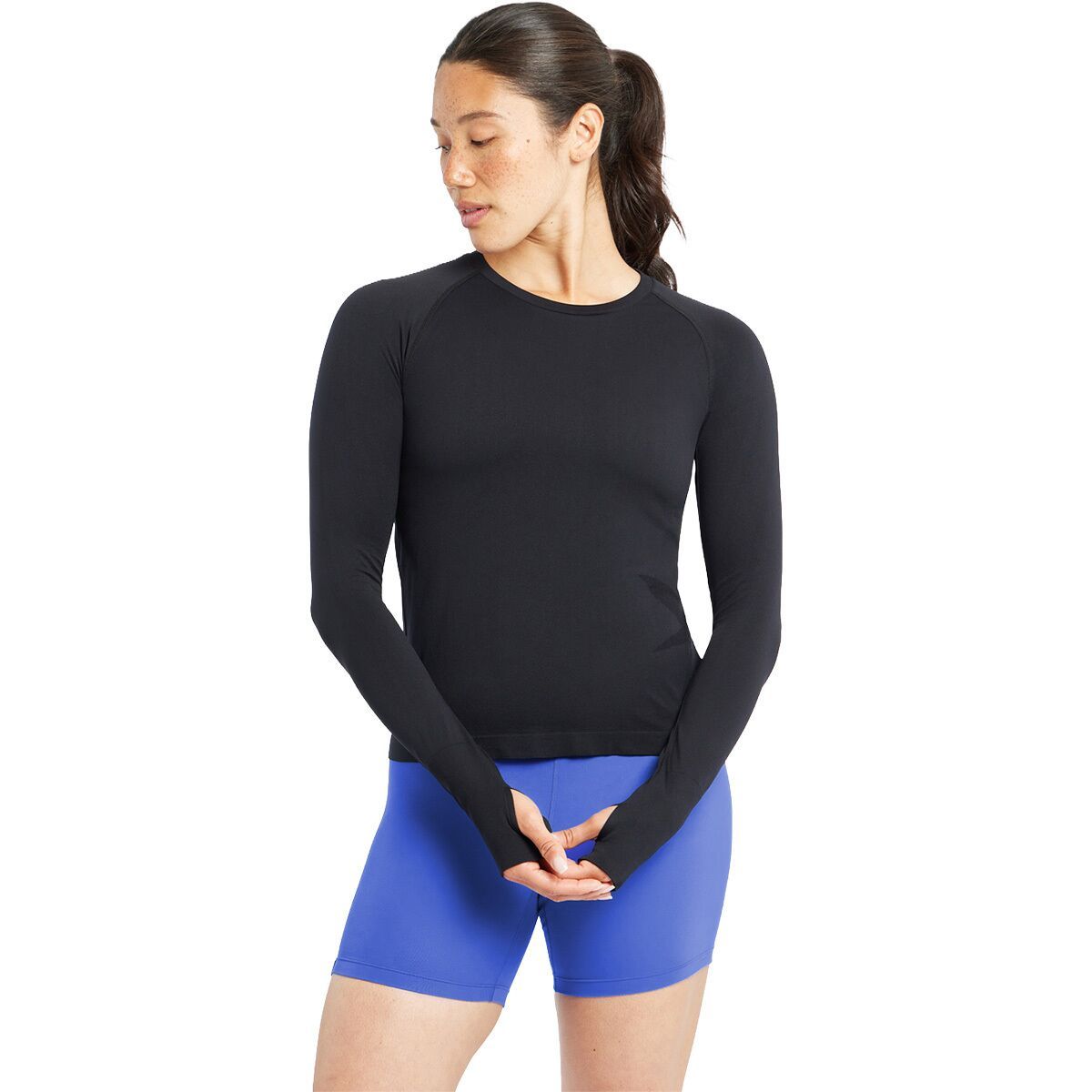 Image of Oiselle Float Long-Sleeve Shirt - Women's Black, M