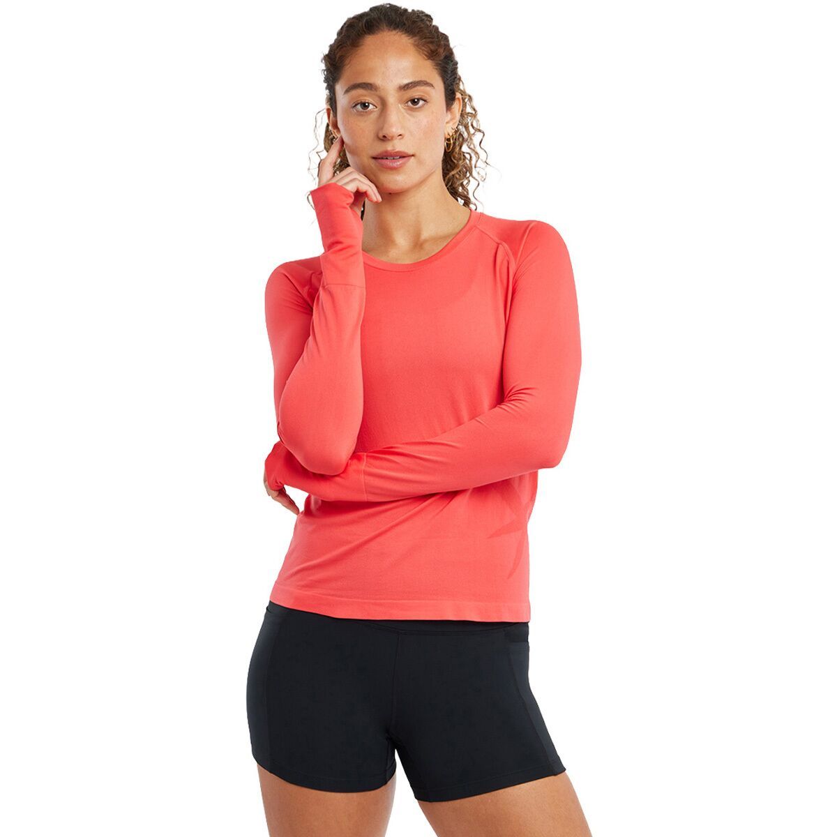 Image of Oiselle Float Long-Sleeve Shirt - Women's Flash Flare, M